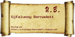 Ujfalussy Bernadett névjegykártya
