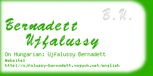 bernadett ujfalussy business card